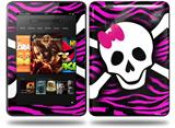 Pink Zebra Skull Decal Style Skin fits Amazon Kindle Fire HD 8.9 inch