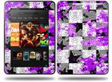 Purple Checker Skull Splatter Decal Style Skin fits Amazon Kindle Fire HD 8.9 inch