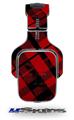 Red Plaid Decal Style Skin (fits Tritton AX Pro Gaming Headphones - HEADPHONES NOT INCLUDED) 
