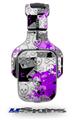 Purple Checker Skull Splatter Decal Style Skin (fits Tritton AX Pro Gaming Headphones - HEADPHONES NOT INCLUDED) 