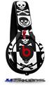 WraptorSkinz Skin Decal Wrap compatible with Beats Mixr Headphones Skull Checkerboard Skin Only (HEADPHONES NOT INCLUDED)