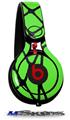 WraptorSkinz Skin Decal Wrap compatible with Beats Mixr Headphones Ripped Fishnets Green Skin Only (HEADPHONES NOT INCLUDED)