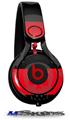 WraptorSkinz Skin Decal Wrap compatible with Beats Mixr Headphones Skull Stripes Red Skin Only (HEADPHONES NOT INCLUDED)
