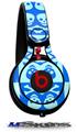 WraptorSkinz Skin Decal Wrap compatible with Beats Mixr Headphones Skull And Crossbones Pattern Blue Skin Only (HEADPHONES NOT INCLUDED)