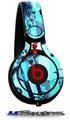 WraptorSkinz Skin Decal Wrap compatible with Beats Mixr Headphones Scene Kid Sketches Blue Skin Only (HEADPHONES NOT INCLUDED)