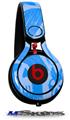 WraptorSkinz Skin Decal Wrap compatible with Beats Mixr Headphones Skull Sketches Blue Skin Only (HEADPHONES NOT INCLUDED)