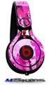 WraptorSkinz Skin Decal Wrap compatible with Beats Mixr Headphones Pink Plaid Graffiti Skin Only (HEADPHONES NOT INCLUDED)