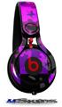 WraptorSkinz Skin Decal Wrap compatible with Beats Mixr Headphones Purple Star Checkerboard Skin Only (HEADPHONES NOT INCLUDED)