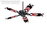 Emo Skull 5 - Ceiling Fan Skin Kit fits most 52 inch fans (FAN and BLADES SOLD SEPARATELY)