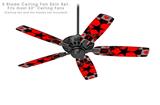 Emo Star Heart - Ceiling Fan Skin Kit fits most 52 inch fans (FAN and BLADES SOLD SEPARATELY)