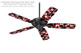 Checker Graffiti - Ceiling Fan Skin Kit fits most 52 inch fans (FAN and BLADES SOLD SEPARATELY)