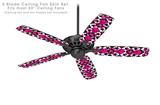 Pink Skulls and Stars - Ceiling Fan Skin Kit fits most 52 inch fans (FAN and BLADES SOLD SEPARATELY)