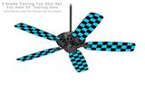 Checkers Blue - Ceiling Fan Skin Kit fits most 52 inch fans (FAN and BLADES SOLD SEPARATELY)