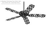 Hearts And Stars Black and White - Ceiling Fan Skin Kit fits most 52 inch fans (FAN and BLADES SOLD SEPARATELY)