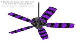 Skull Stripes Purple - Ceiling Fan Skin Kit fits most 52 inch fans (FAN and BLADES SOLD SEPARATELY)