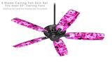Pink Plaid Graffiti - Ceiling Fan Skin Kit fits most 52 inch fans (FAN and BLADES SOLD SEPARATELY)