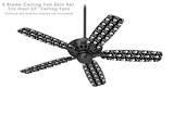 Skull and Crossbones Pattern - Ceiling Fan Skin Kit fits most 52 inch fans (FAN and BLADES SOLD SEPARATELY)