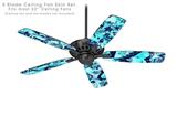 Scene Kid Sketches Blue - Ceiling Fan Skin Kit fits most 52 inch fans (FAN and BLADES SOLD SEPARATELY)