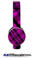 Pink Plaid Decal Style Skin (fits Sol Republic Tracks Headphones - HEADPHONES NOT INCLUDED) 