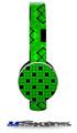Criss Cross Green Decal Style Skin (fits Sol Republic Tracks Headphones - HEADPHONES NOT INCLUDED) 