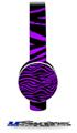 Purple Zebra Decal Style Skin (fits Sol Republic Tracks Headphones - HEADPHONES NOT INCLUDED) 