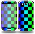 Rainbow Checkerboard - Decal Style Skin (fits Samsung Galaxy S III S3)