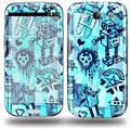 Scene Kid Sketches Blue - Decal Style Skin (fits Samsung Galaxy S III S3)