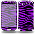 Purple Zebra - Decal Style Skin (fits Samsung Galaxy S III S3)