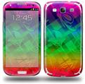 Rainbow Butterflies - Decal Style Skin (fits Samsung Galaxy S III S3)