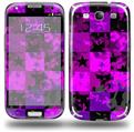Purple Star Checkerboard - Decal Style Skin (fits Samsung Galaxy S III S3)