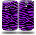 Purple Zebra - Decal Style Skin (fits Samsung Galaxy S IV S4)