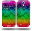Rainbow Butterflies - Decal Style Skin (fits Samsung Galaxy S IV S4)