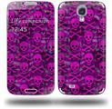 Pink Skull Bones - Decal Style Skin (fits Samsung Galaxy S IV S4)