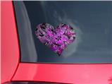 Butterfly Graffiti - I Heart Love Car Window Decal 6.5 x 5.5 inches