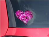 Pink Plaid Graffiti - I Heart Love Car Window Decal 6.5 x 5.5 inches